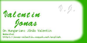 valentin jonas business card