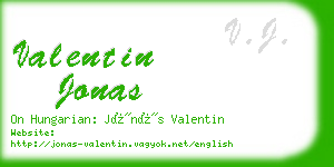 valentin jonas business card